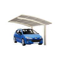 Ximax Carport Portoforte Typ 80 555 x 301 cm-Edelstahl-Look