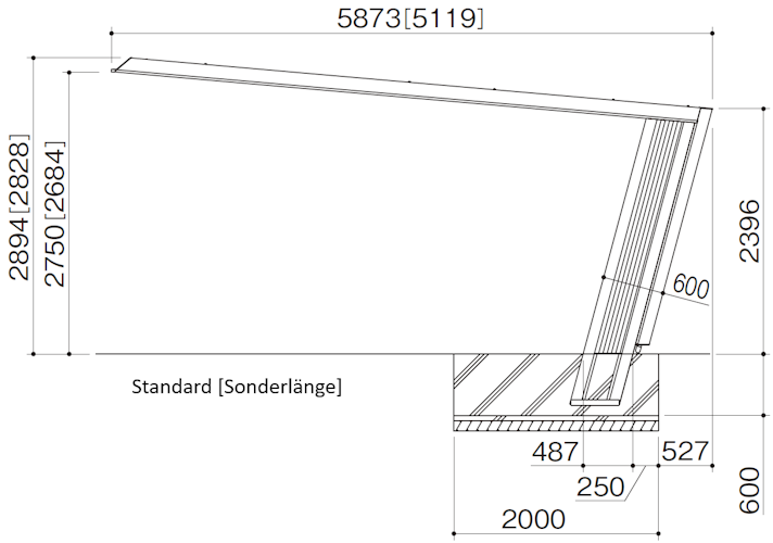 Ximax Carport My-Port 7 Typ 60 587 x 269 cm