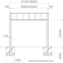 Vorschaubild Ximax Carport My-Port 7 Typ 60 587 x 269 cm